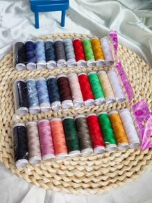 20 carretes de hilos de coser de colores aleatorios mezclados (Embalaje, productos enviados en colores aleatorios) - Multicolor - Ver 5
