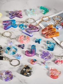 1pc Letter Design DIY Silicone Mold, Simple Letter Shaped Silicone Mold For DIY - White - View 2