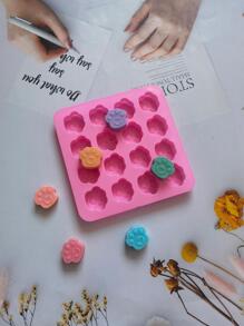 1pc 16-Cavity Silicone Paw Shaped Candy & Chocolate Mold, Kitchen Handmade Baking Tool - Pink - View 5