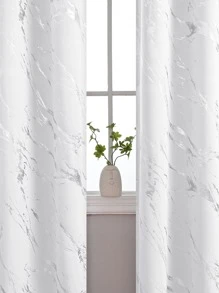 1pc Metallic Pattern Curtain, Modern Polyester Single Panel Blackout Curtain For Home - Multicolor - View 6