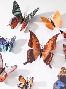 12 pièces Autocollants de papillon 3D multicouches créatifs en PVC pour la maison, décoration romantique pour l'intérieur et l'extérieur, idéal pour les fêtes de jardin, les gâteaux, les murs, les réfrigérateurs et les fenêtres. Décoration DIY, décoration murale en 3D autocollante créative de papillon pour la maison, la salle de bain, la décoration de la chambre pour les vacances et les festivals, embellir et rehausser le bonheur, autocollants muraux, décalcomanies murales, décalcomanies en vinyle pour la décoration de la maison, articles de décoration de printemps pour rafraîchir votre maison, autocollants de décoration de branche, décoration scolaire, surprise scolaire, décoration de dortoir, retour à l'école, fournitures scolaires