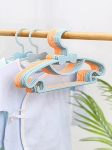 5入組/套PP衣架現代蝴蝶結裝飾多功能兒童家用衣架 - 粉色 - 查看 6