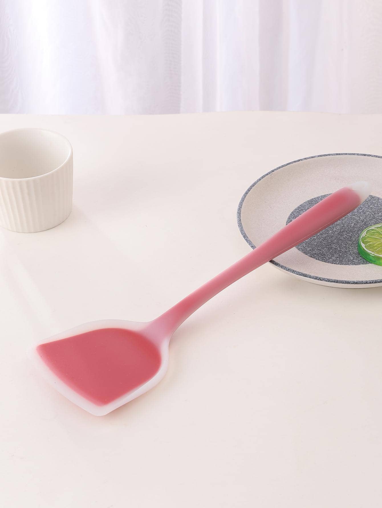 1 thìa silicone nấu ăn, hiện đại hai tông màu silicone Chef Craft Turner cho nhà bếp - Đỏ - Xem 1