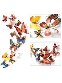 12 pièces Autocollants de papillon 3D multicouches créatifs en PVC pour la maison, décoration romantique pour l'intérieur et l'extérieur, idéal pour les fêtes de jardin, les gâteaux, les murs, les réfrigérateurs et les fenêtres. Décoration DIY, décoration murale en 3D autocollante créative de papillon pour la maison, la salle de bain, la décoration de la chambre pour les vacances et les festivals, embellir et rehausser le bonheur, autocollants muraux, décalcomanies murales, décalcomanies en vinyle pour la décoration de la maison, articles de décoration de printemps pour rafraîchir votre maison, autocollants de décoration de branche, décoration scolaire, surprise scolaire, décoration de dortoir, retour à l'école, fournitures scolaires