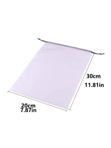 5pcs/set EVA Storage Bag, Minimalist White Drawstring Storage Bag For Travel - Clear - View 4