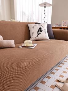 1 Đồng Màu Bọc Ghế Sofa, Hiện Đại Polyester Co Giãn Bọc Ghế Sofa Cho Phòng Ngủ Và Phòng Khách, Tất Cả Các Mùa - Cà phê nâu - Xem 6