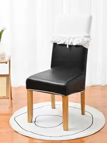 1 Vỏ bọc ghế PU đàn hồi chống thấm nước, Thiết kế đơn giản màu trơn, Vỏ bọc bảo vệ phòng khách phòng ngủ, Thích hợp cho ghế trang trí trong phòng ăn, tiệc tùng, khách sạn - trắng - Xem 7