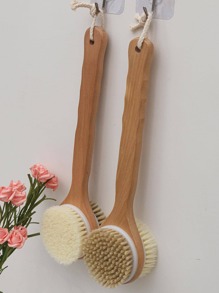 1 pieza Cepillo de baño de madera, decoración del hogar y del baño, decoración de otoño, de vuelta a la escuela