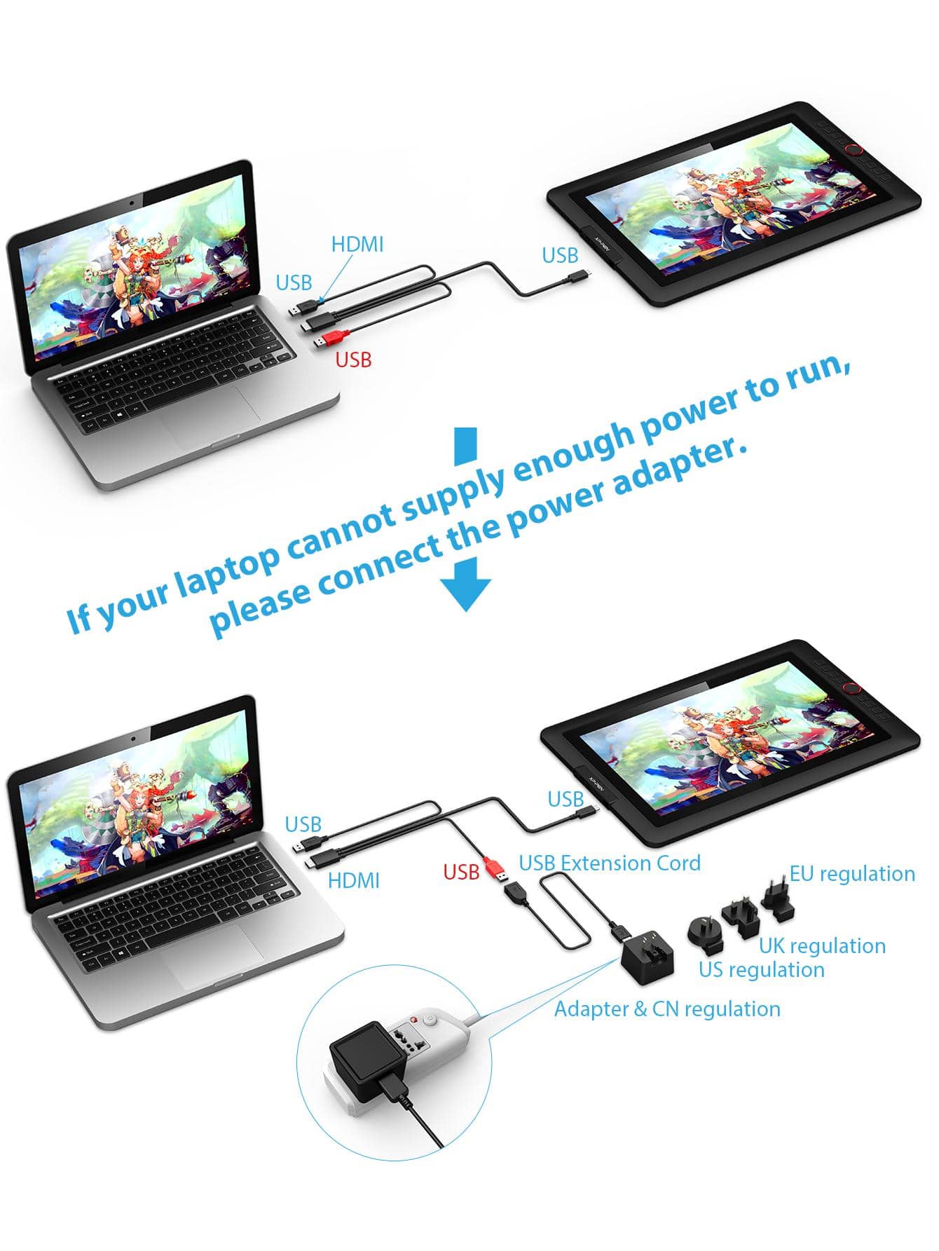 XPPen Artist 15.6 Pro Drawing Tablet with Screen Tilt Support Graphics