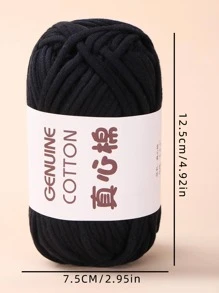Sợi màu đặc 1skein - màu đen - Xem 2