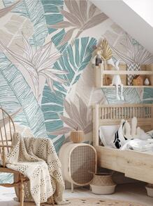 SUPSTICKER Watercolor Banana Leaf Tropical Plant Pattern Thickened Moisture-Proof Self-Adhesive Wallpaper, Suitable For Restaurant, Bedroom, Living Room, Home Decor, 1 Set Of 3pcs, 47.24x15.75 Inches/3pcs, 94.48x15.75 Inches/3pcs, 141.73x15.75 Inches/3pcs Stickers Gifts Birthday Graduation Room Decor Wall Decor Bathroom Decor Bedroom Decor Stuff Living Room Decor House Decor Home Decor Living Room