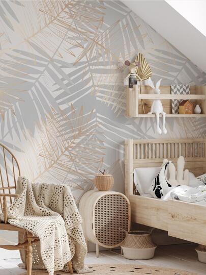 SUPSTICKER Tropical Needle Leaf Water Pattern Thickened Moisture Proof Self Adhesive Waterproof Home Wand Sticker Bedroom Living Room Bathroom, 1set Of *47.24x15.75inches, Renovation Stickers Peel Panels, Paper, Wallpapers, ation Items Refresh Your Home, Rama Birthday Graduation view 2