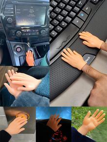 10pcs Creative Game, Funny Hand Shaped Toy For Home - Apricot - View 3