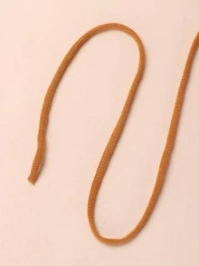 Dây đan 1skein, Dây đan trơn tối giản cho gia đình - màu nâu - Xem 4