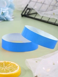 100入組雙色派對腕帶 - 藍色 - 查看 3