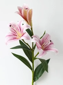 1 件/3 件/6 件，28.4 英寸/72 厘米，人造花，人造百合花真实触感假花，假植物，浪漫简约粉红百合，人造单茎多头百合花，适用于春季家居装饰、办公室装饰、节日礼物、婚礼、派对、家庭聚会、花园装饰、节日装饰、母亲节、情人节、装饰、周年纪念装饰、春季装饰、情人节、复活节礼物 - 彩色 - 查看 5