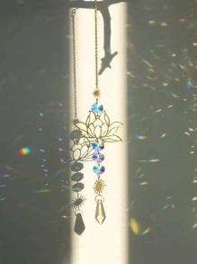 1PC/5PCS Mặt trời & Hoa sen Trang trí Treo tường, Lăng kính pha lê màu Suncatchers cho Xe hơi, Trang trí Vườn cửa sổ - Nhiều màu - Xem 7
