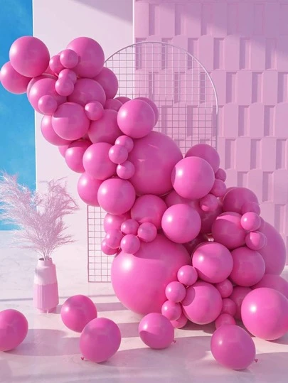 1套素色氣球花環