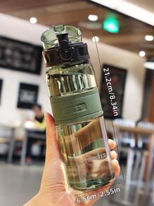 1 件便携式 500 毫升塑料水瓶，现代透明运动水瓶，适合户外 - 綠色 - 查看 2