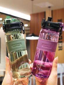 1 件便携式 500 毫升塑料水瓶，现代透明运动水瓶，适合户外 - 綠色 - 查看 4