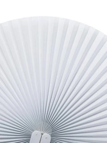 1pc Solid Color Party Paper Fan - White - View 2