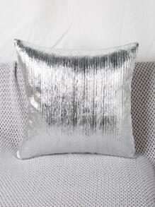 1入組無填充物金屬靠墊套現代織物裝飾抱枕套適用於客廳家居裝飾 - 銀色 - 查看 4