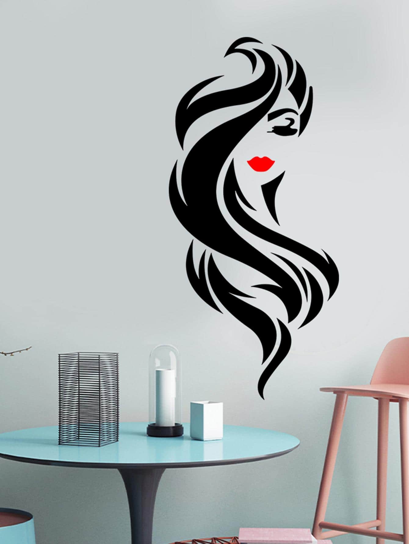 1pc PVC Wall Decal, Modern Figure Graphic Wall Sticker For Home Wall Decor - Multicolor - View 1