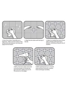 10pcs/set PVC Wall Paper, Modern Mosaic Pattern Wall Tile Sticker For Home - Multicolor - View 3