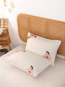 3入組花卉印花被套套裝帶1入組2入組無填充物枕套臥室現代柔軟被套套裝 - 彩色 - 查看 7