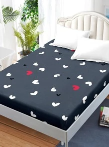 1入組心形圖案床笠臥室現代織物床笠 - 彩色 - 查看 1