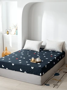 1入組心形圖案床笠臥室現代織物床笠 - 彩色 - 查看 4