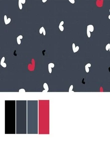 1入組心形圖案床笠臥室現代織物床笠 - 彩色 - 查看 9