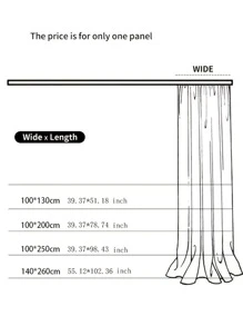 Color Block Single Panel Blackout Curtain