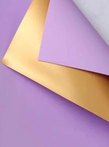 10入組/套PVC花卉包裝紙現代雙色派對花卉包裝紙 - 紫色 - 查看 5