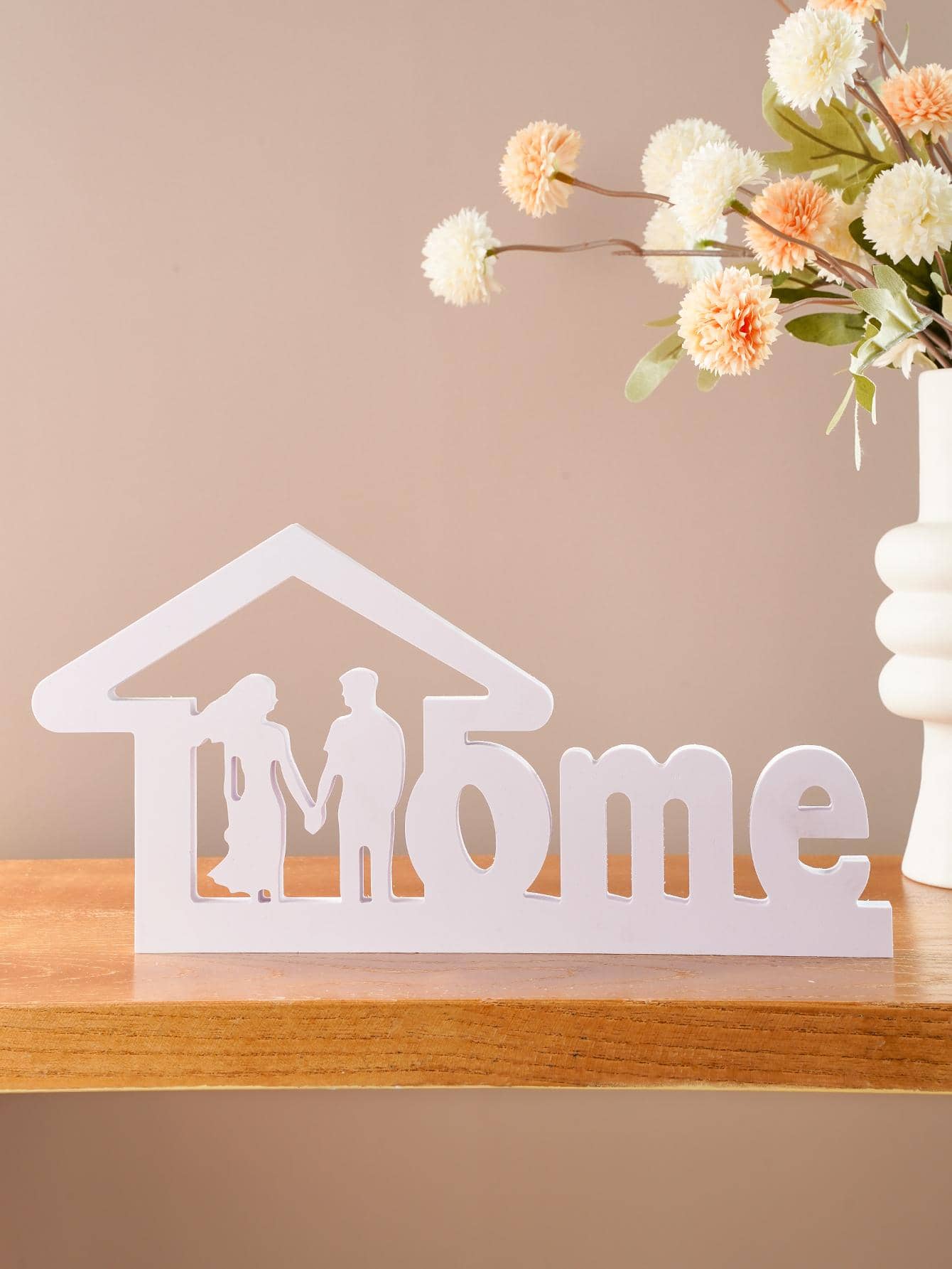 1pc Đồ trang trí đồ họa chữ và hình, Đồ trang trí bằng PVC hiện đại để trang trí nhà Quà tặng tốt nhất - trắng - Xem 1