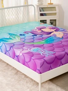 1 Họa Tiết Nàng Tiên Cá Trang Bị Tấm Vải Hiện Đại Trang Bị Tấm Đáy Cho Phòng Ngủ - Nhiều màu - Xem 4