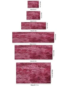 1 pieza unicolor burdeos creativo poliéster piso para casa - Burdeos - Ver 2