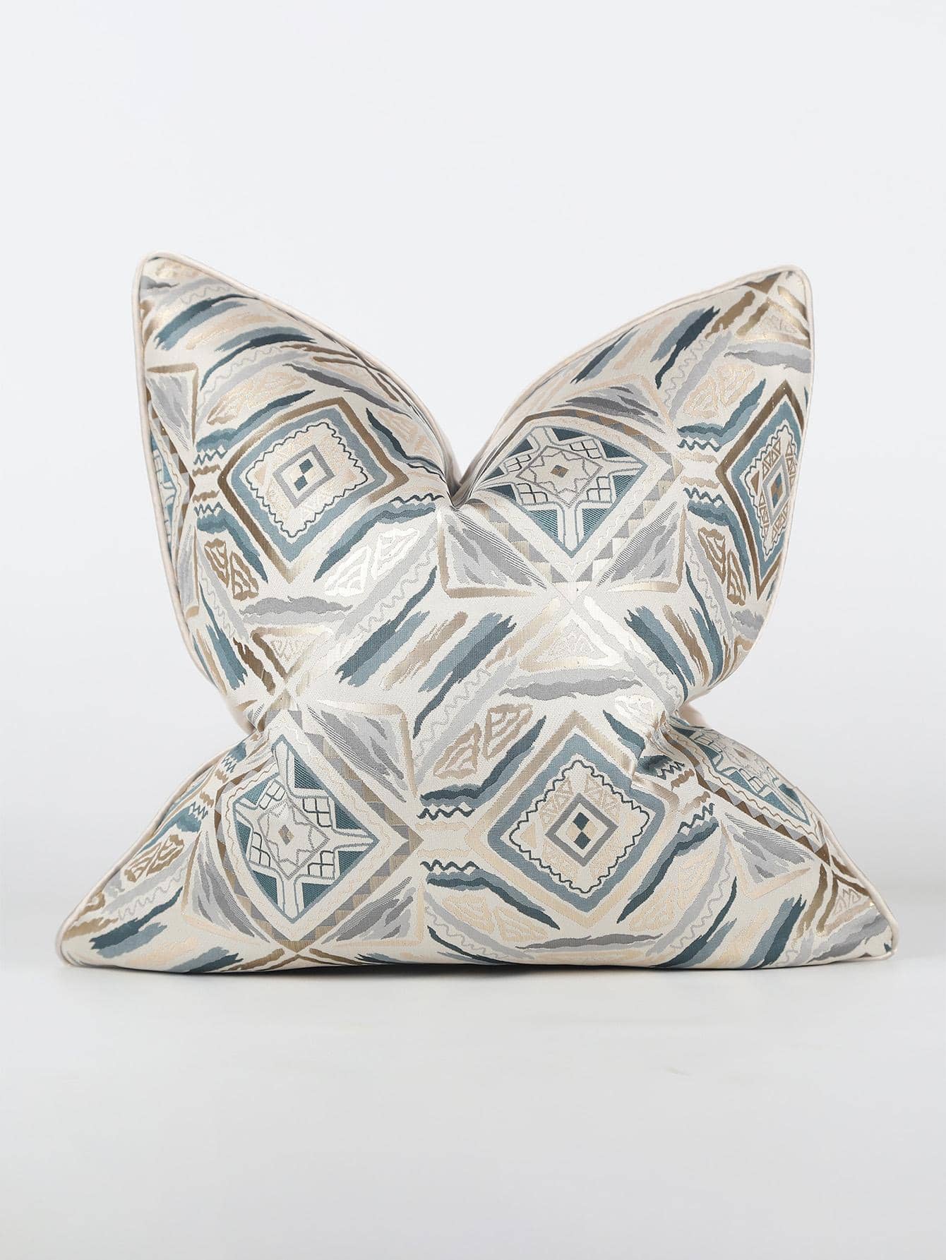 1pc Modern Simple Bohemian Style  Jacquard Cushion Cover, Suitable For Sofa, Living Room And Bedroom, Decor Pillow, Bed Decor, 45cm*45cm, 17.7inch*17.7inch, Home Decor, Room Decor, Office Decor, Living Room Decor (Pillow Insert Not Included)