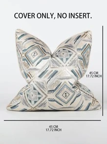 1pc Modern Simple Bohemian Style  Jacquard Cushion Cover, Suitable For Sofa, Living Room And Bedroom, Decor Pillow, Bed Decor, 45cm*45cm, 17.7inch*17.7inch, Home Decor, Room Decor, Office Decor, Living Room Decor (Pillow Insert Not Included)