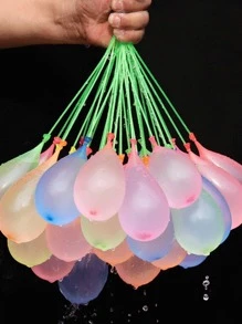 222入組混合顏色水氣球現代塑料快速填充自密封派對水氣球