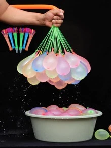 222入組混合顏色水氣球現代塑料快速填充自密封派對水氣球