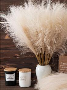 10 piezas artificial de plástico espadaña para casa adorno - Beis - Ver 4