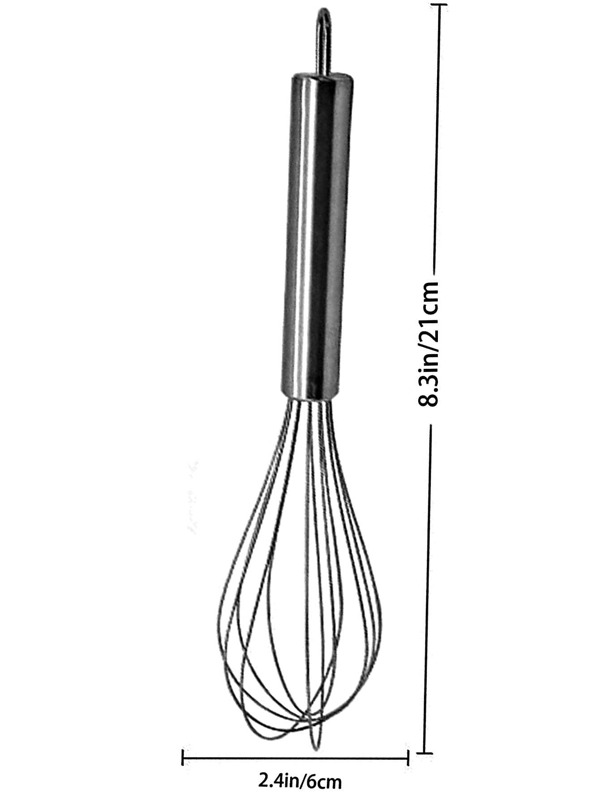 1pc Stainless Steel Whisk, Cooking Mixer, Whisk For Blending, Beating