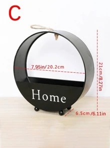 1 móc treo đồ bằng sắt, đồ họa chữ cái hiện đại treo tường chậu cây cho gia đình - Nhiều màu - Xem 7