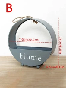 1 móc treo đồ bằng sắt, đồ họa chữ cái hiện đại treo tường chậu cây cho gia đình - Nhiều màu - Xem 6