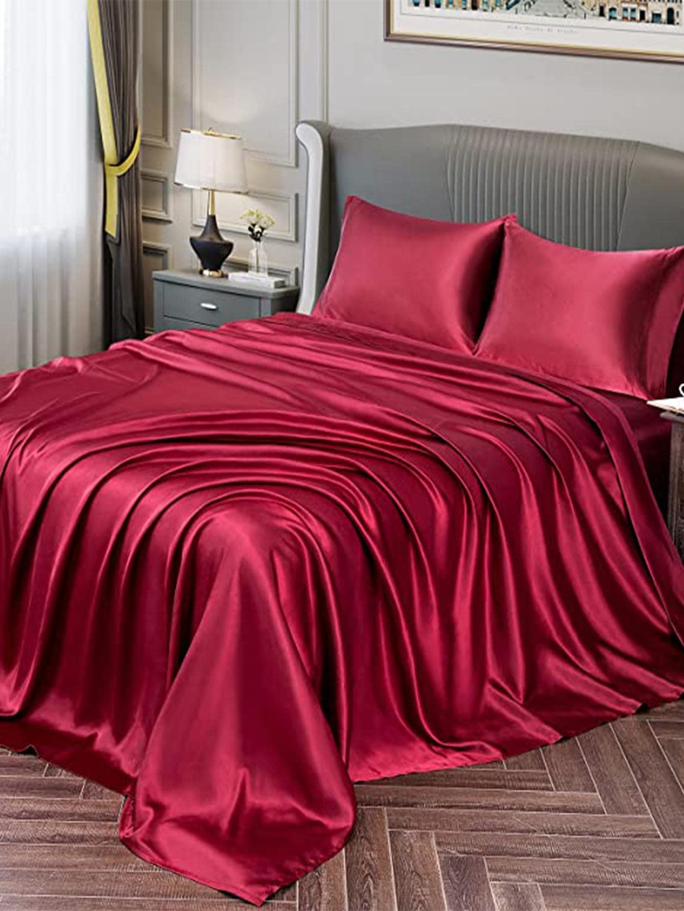 Solid Color Satin Flat Sheet