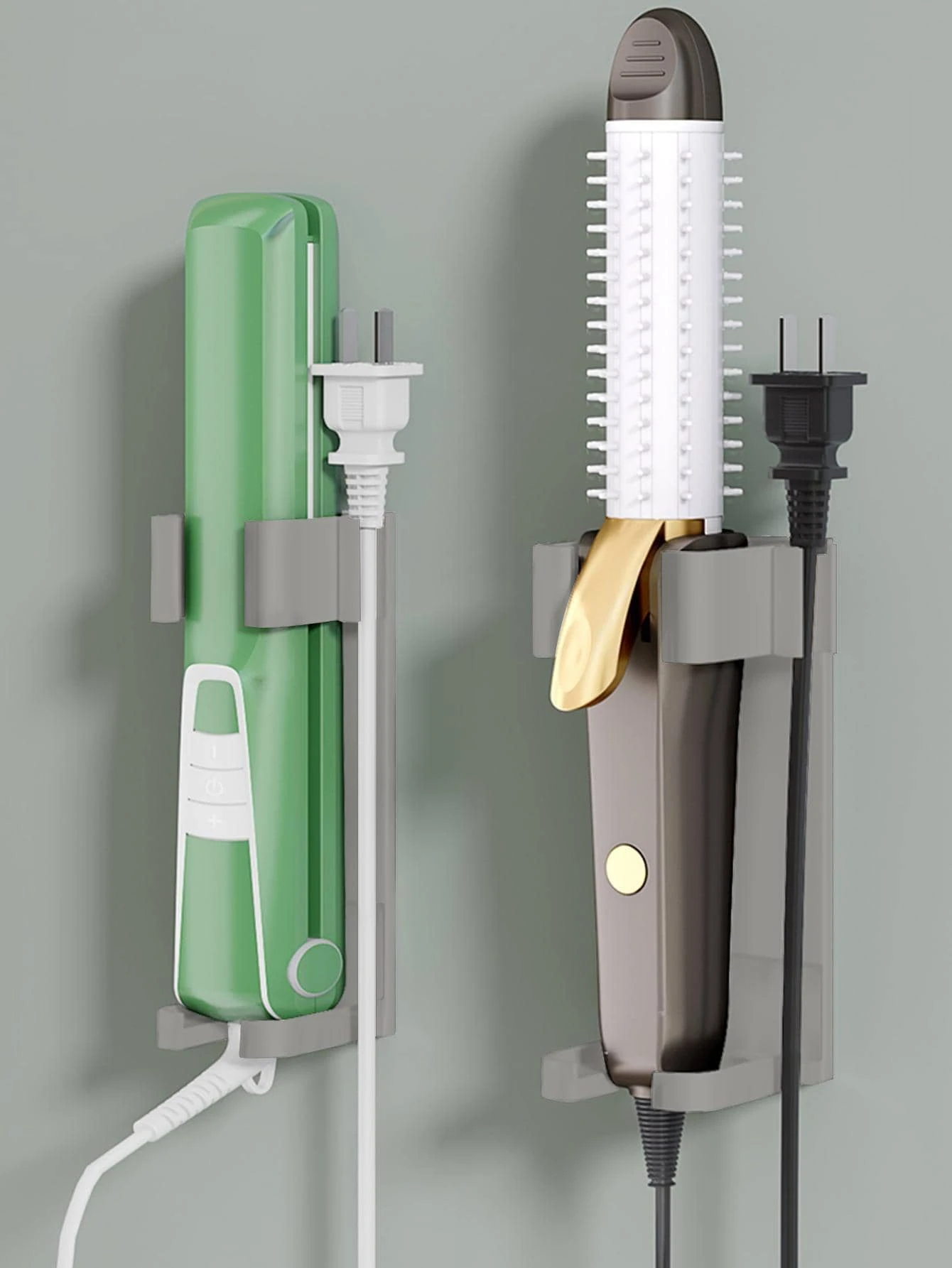 1入組多功能免打孔電吹風架