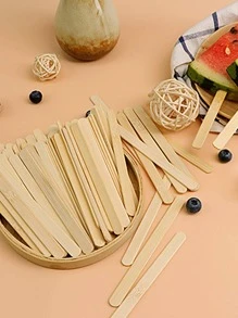 50pcs Wooden Popsicle Stick Back To School