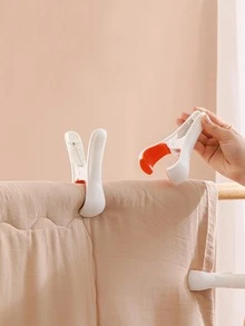 4pcs Solid Bed Sheet Fixing Clip - Orange - View 1