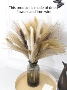 2顆人造蘆葦用於家居裝飾現代人造植物 - 彩色 - 查看 5